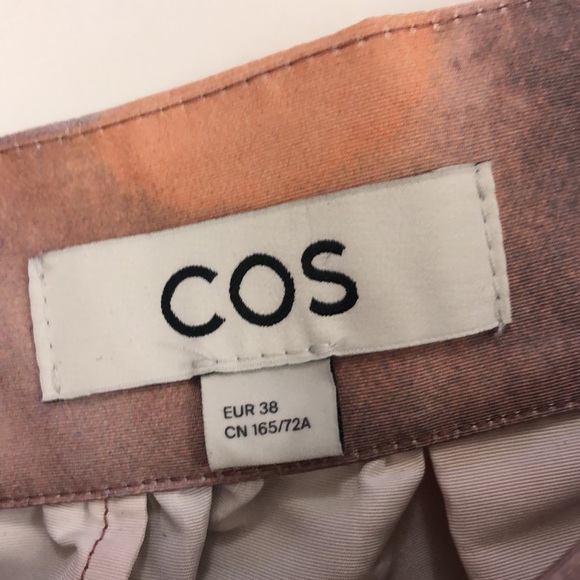 COS 38 Skirt Pleated Full Light Purple Peach pink Adjustable snap Waist Excellen - Picture 3 of 15